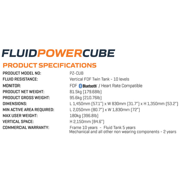 [FDF Fluid Power Zone] FLUID POWER CUBE FUNCTIONAL PLATFORM Silver - 10 Levels Adjustable Fluid Resistance