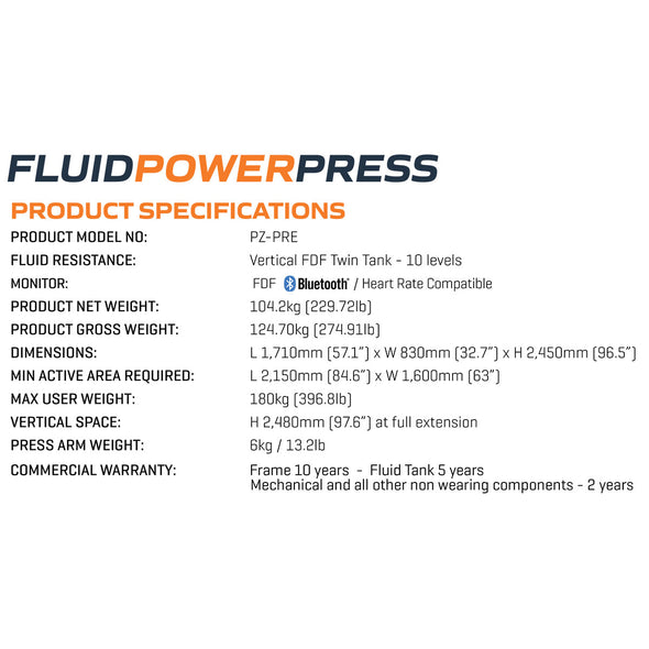 [FDF Fluid Power Zone] FLUID POWER PRESS 2022 Black - 10 Levels Adjustable Fluid Resistance